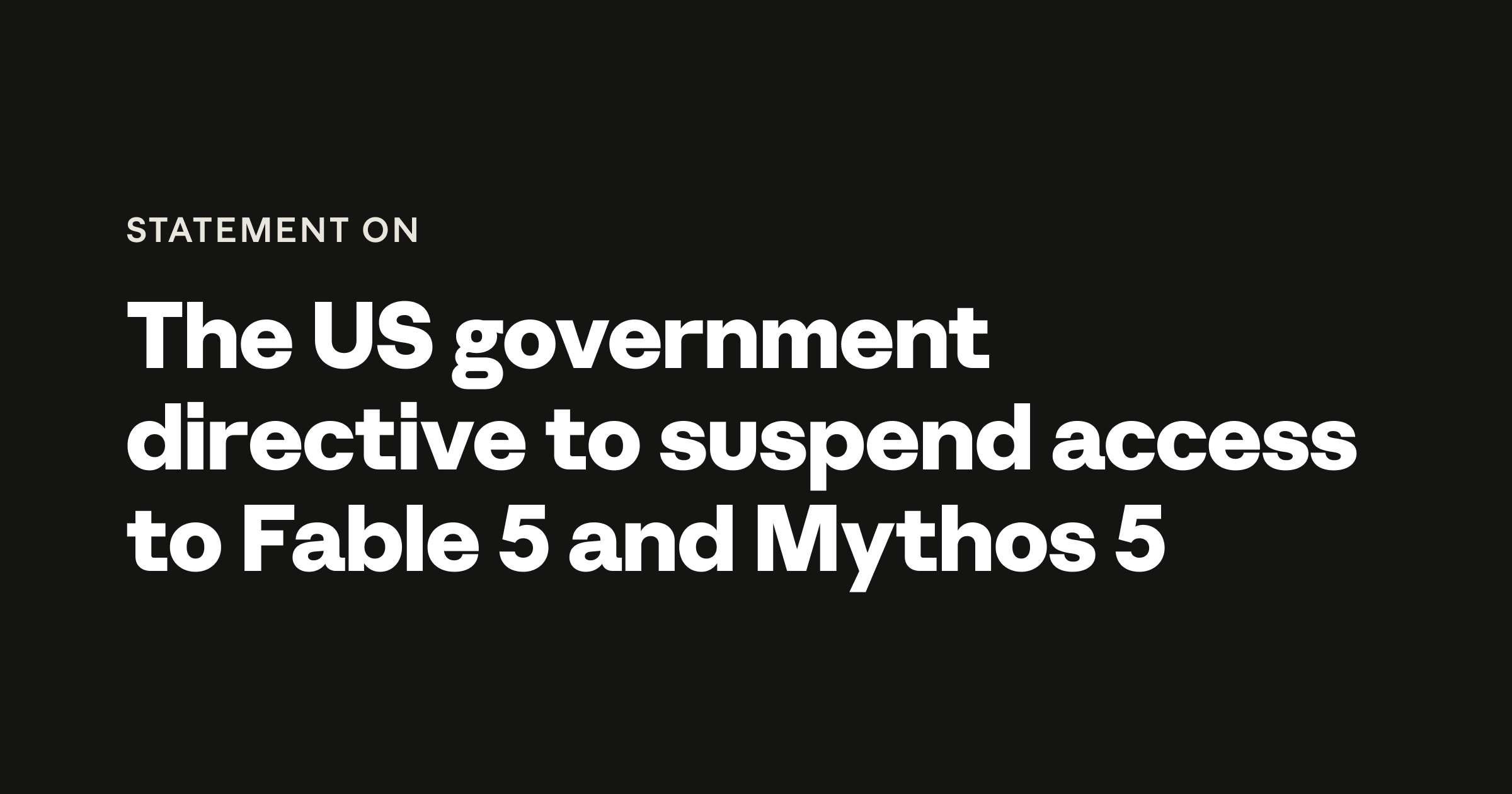 Anthropic 紧急下线 Fable 5 与 Mythos 5：一纸出口管制令背后的风波